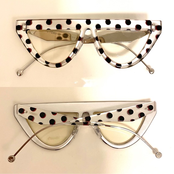 Fendi grey polka dot cat eye sunglasses main image 8